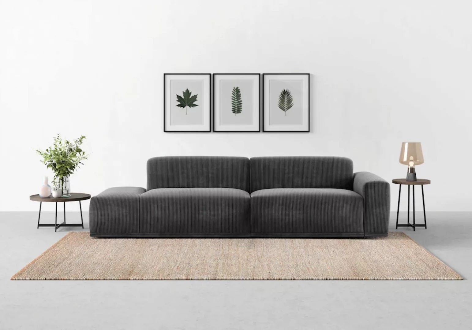 TRENDMANUFAKTUR Big-Sofa "Braga", in moderner Optik, mit hochwertigem Kalts günstig online kaufen