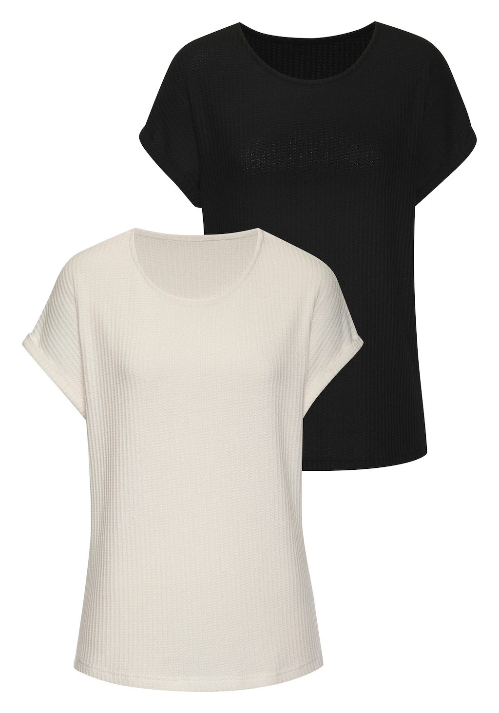 Vivance Kurzarmshirt "aus weicher Piqué-Qualität", (2er-Pack) günstig online kaufen