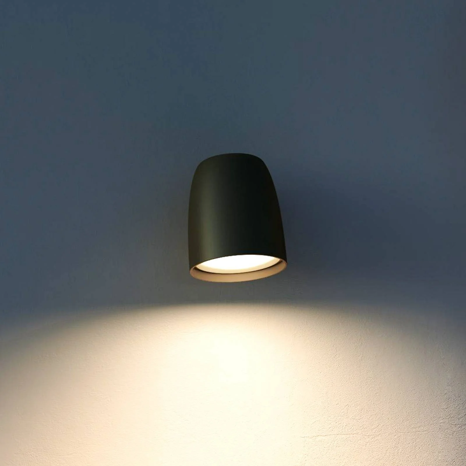 Bover LED-Außenwandlampe Nut, schwarz, Alu/Stahl günstig online kaufen