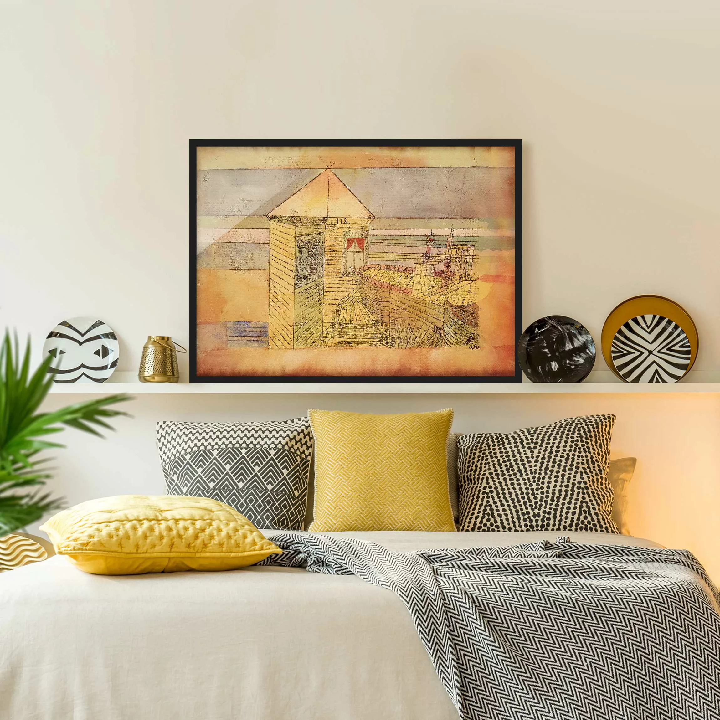 Bild mit Rahmen Kunstdruck - Querformat Paul Klee - Wunderbare Landung günstig online kaufen
