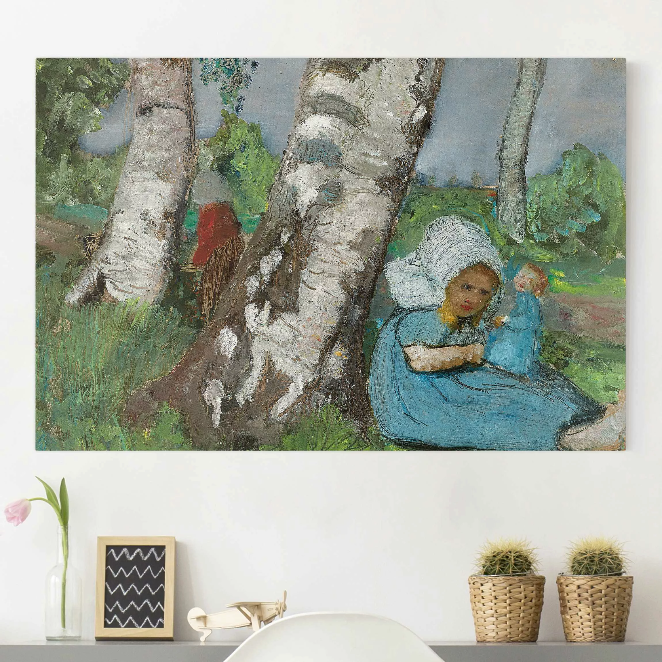 Leinwandbild Kunstdruck - Querformat Paula Modersohn-Becker - Kind mit Pupp günstig online kaufen