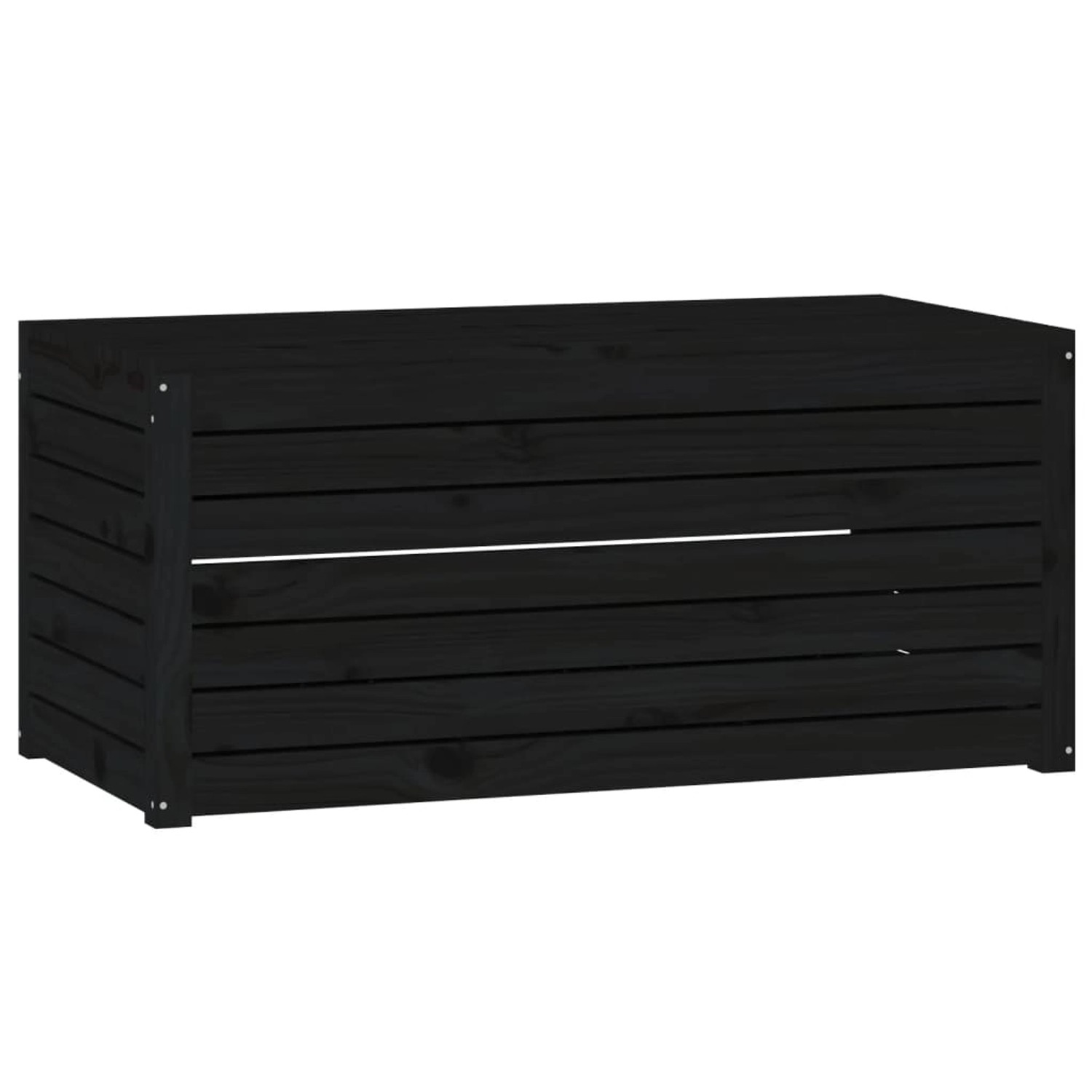 vidaXL Gartenbox Schwarz 101x50,5x46,5 cm Massivholz Kiefer günstig online kaufen