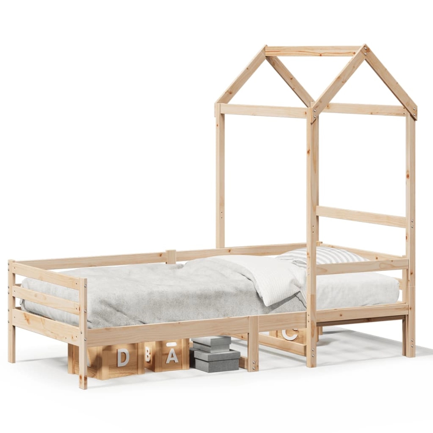 vidaXL Tagesbett mit Dach 90x200 cm Massivholz Kiefer2104795 günstig online kaufen