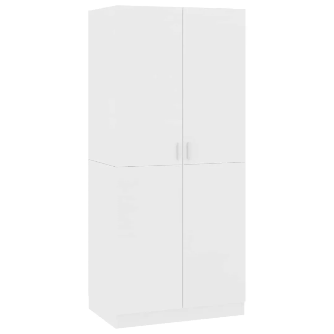 vidaXL Kleiderschrank Kleiderschrank Weiß 8052180 cm Spanplatte günstig online kaufen