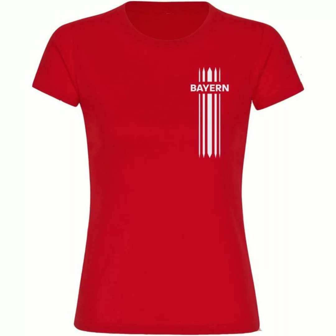 multifanshop T-Shirt Damen Bayern - Streifen - Frauen günstig online kaufen