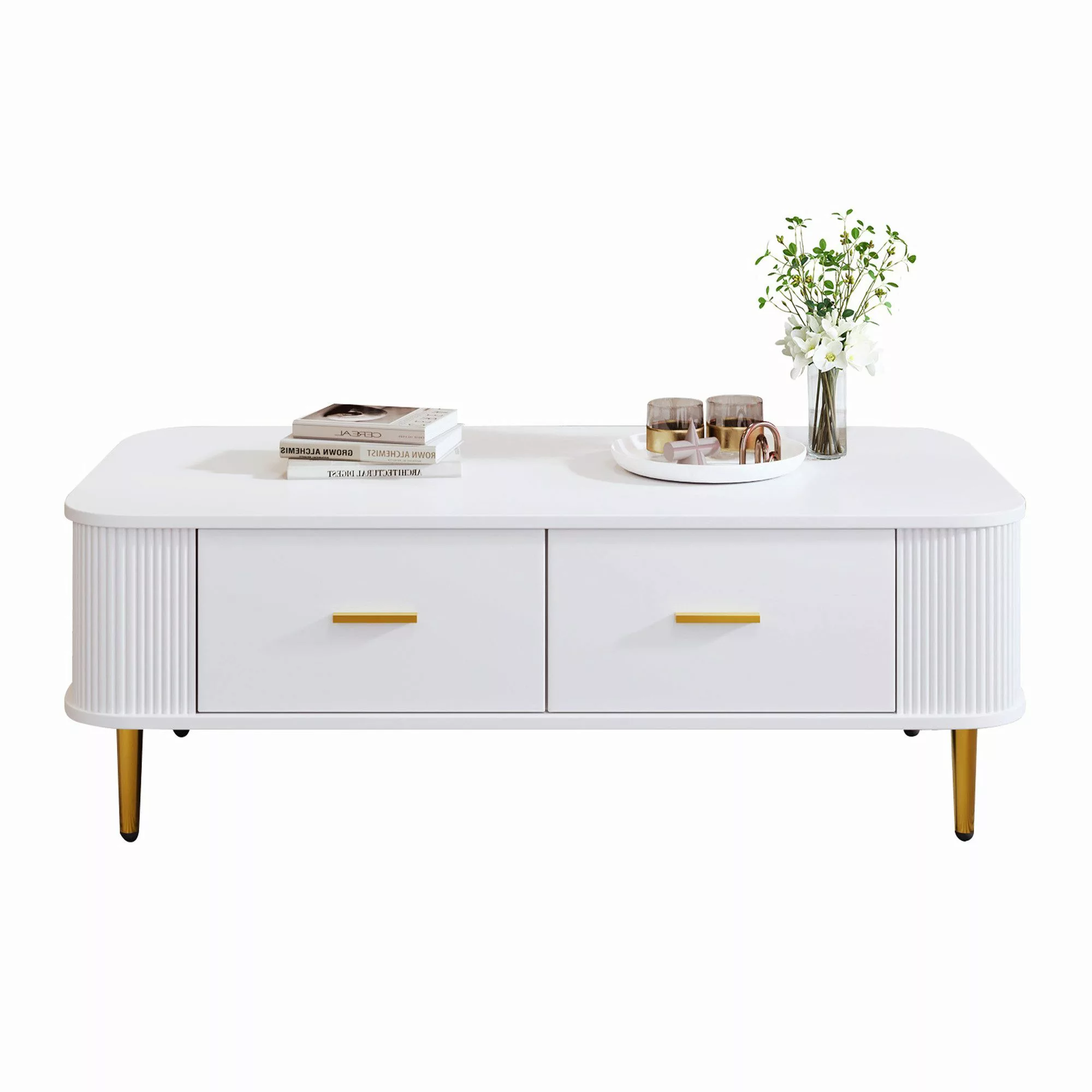 Merax Couchtisch mit 4 Schubladen (105*51*38cm), günstig online kaufen