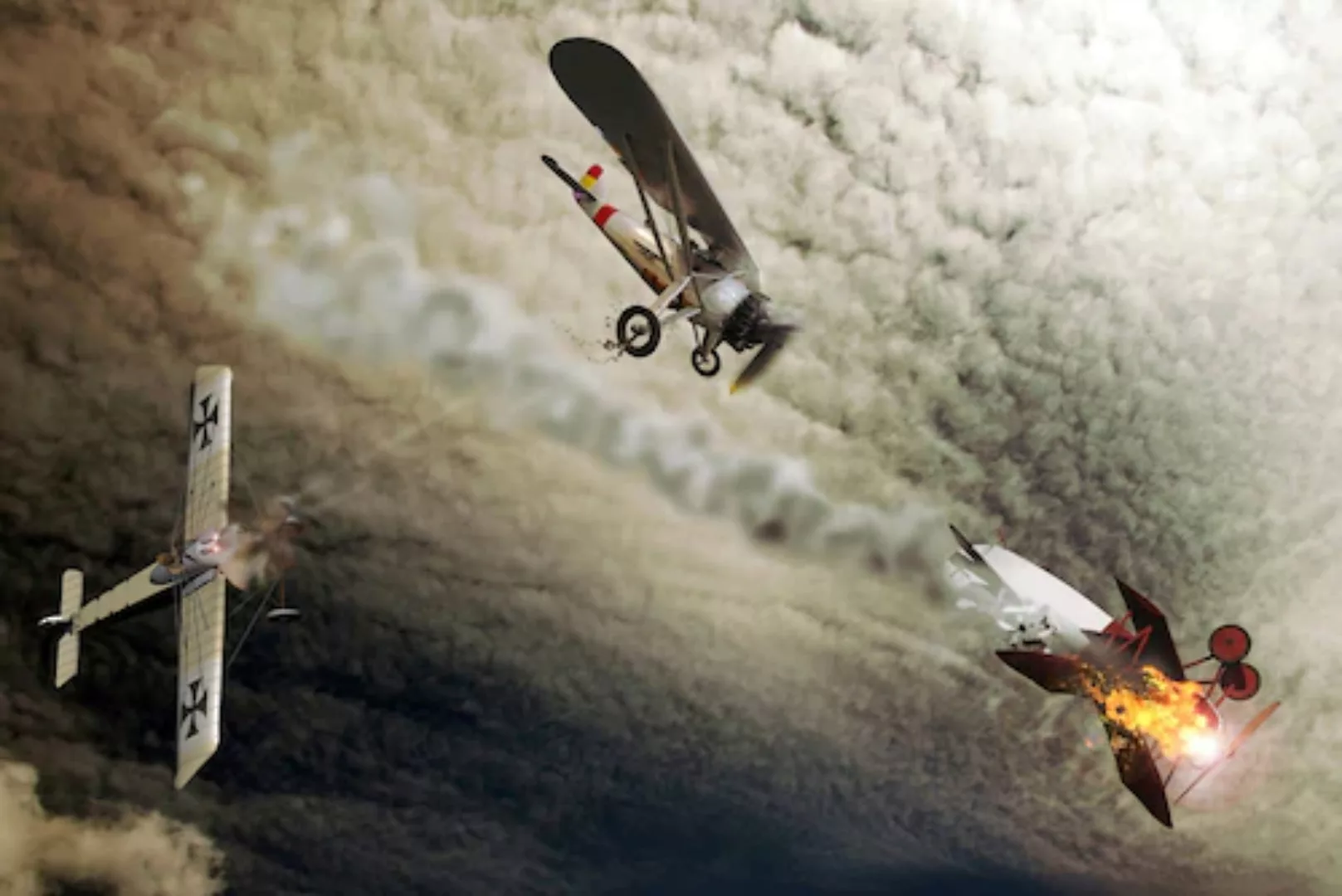 Papermoon Fototapete »Flugzeug Kampf« günstig online kaufen