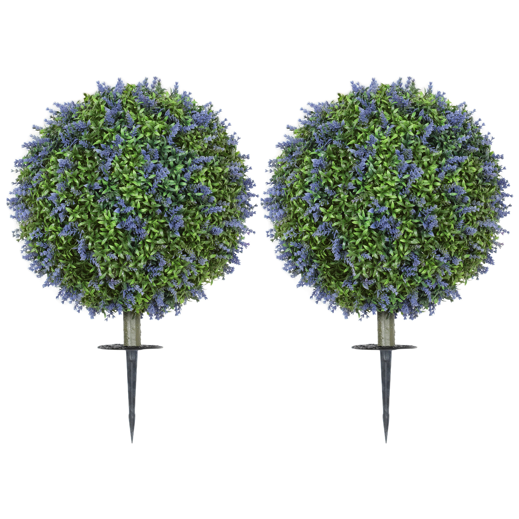 HOMCOM 2er-Set Künstlicher Lavendel 60 cm künstliche Pflanzen mit UV Schutz günstig online kaufen