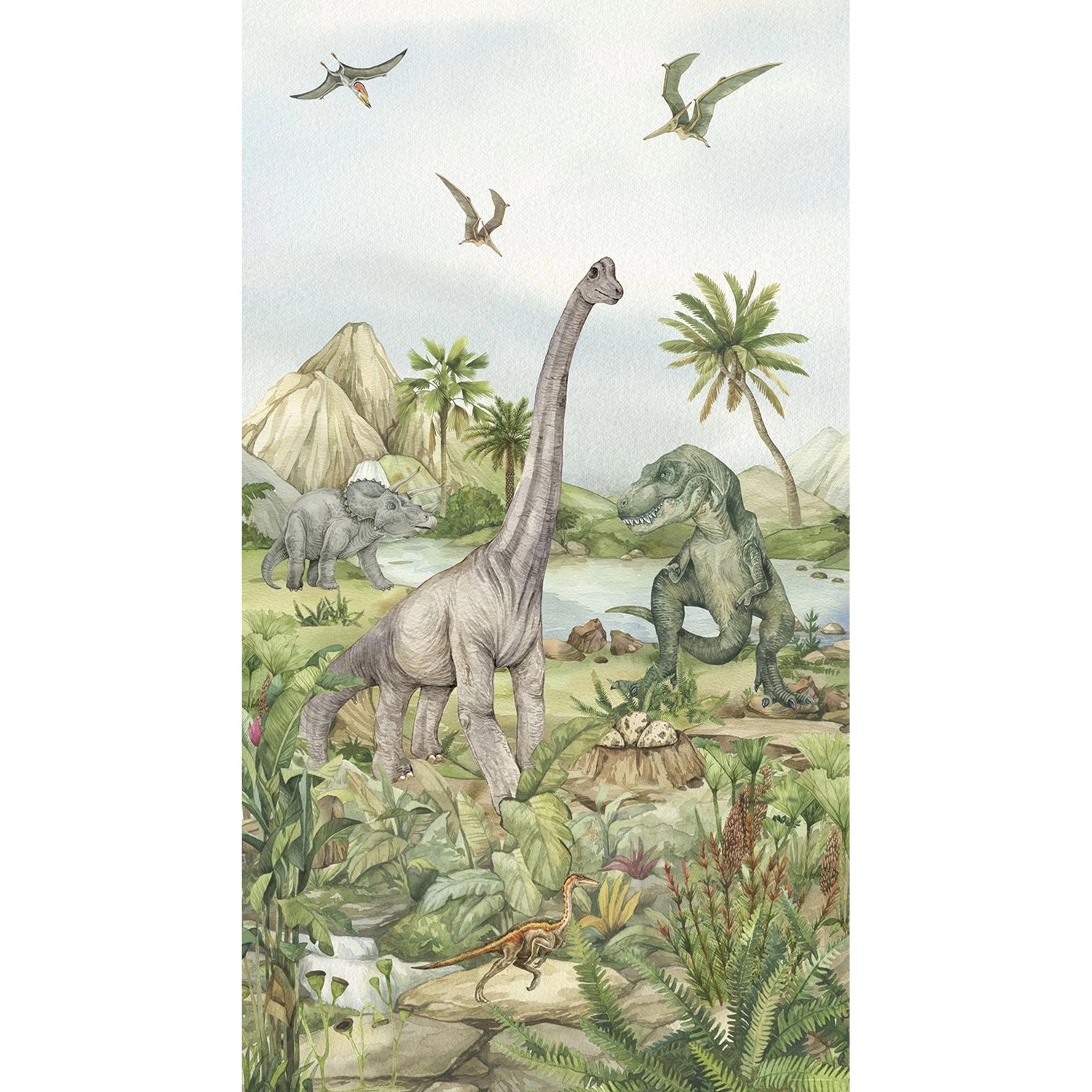 Sanders & Sanders Fototapete Dinosaurier Grau 1,5 x 2,7 m 601223 günstig online kaufen