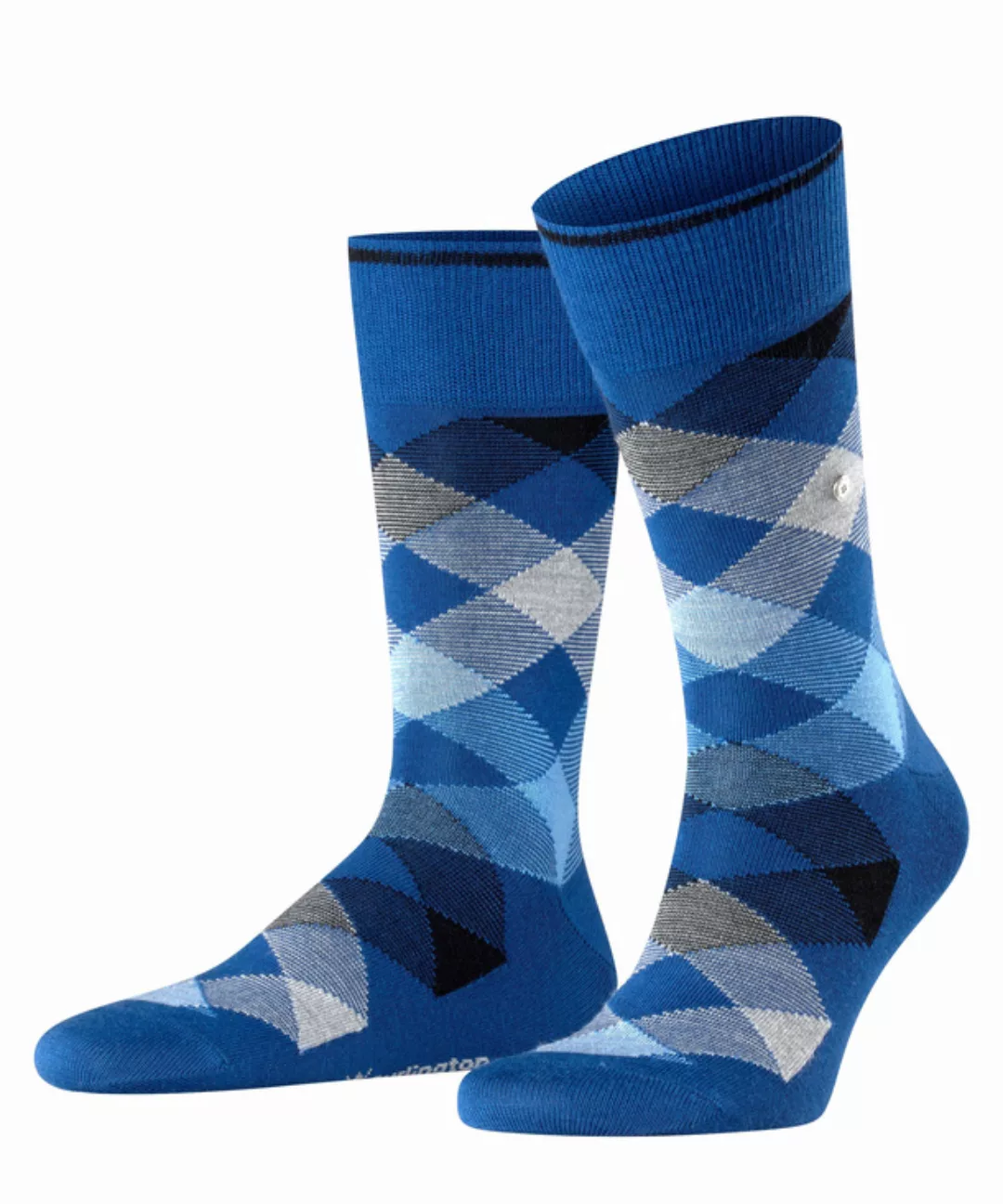 Burlington Newcastle Herren Socken, 40-46, Blau, AnderesMuster, Schurwolle, günstig online kaufen