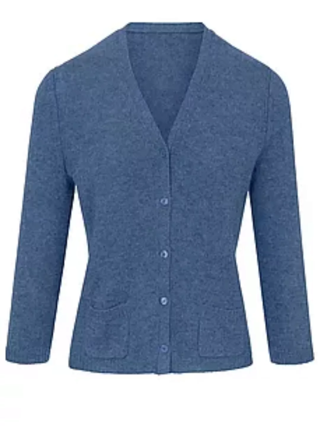 Strickjacke aus 100% Premium-Kaschmir Peter Hahn Cashmere blau günstig online kaufen