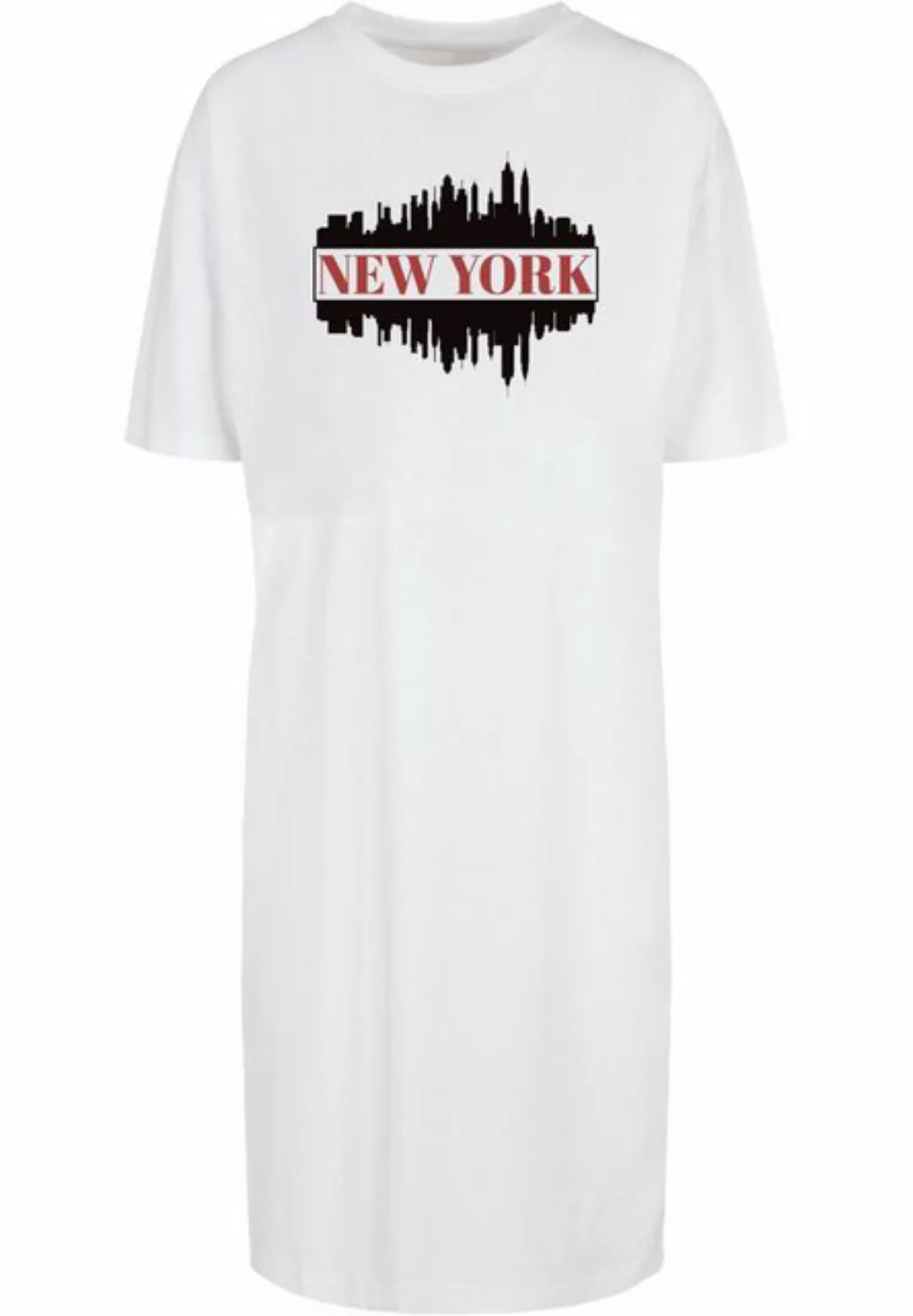 Merchcode Stillkleid "Damen Ladies New York Organic Oversized Slit Tee Dres günstig online kaufen