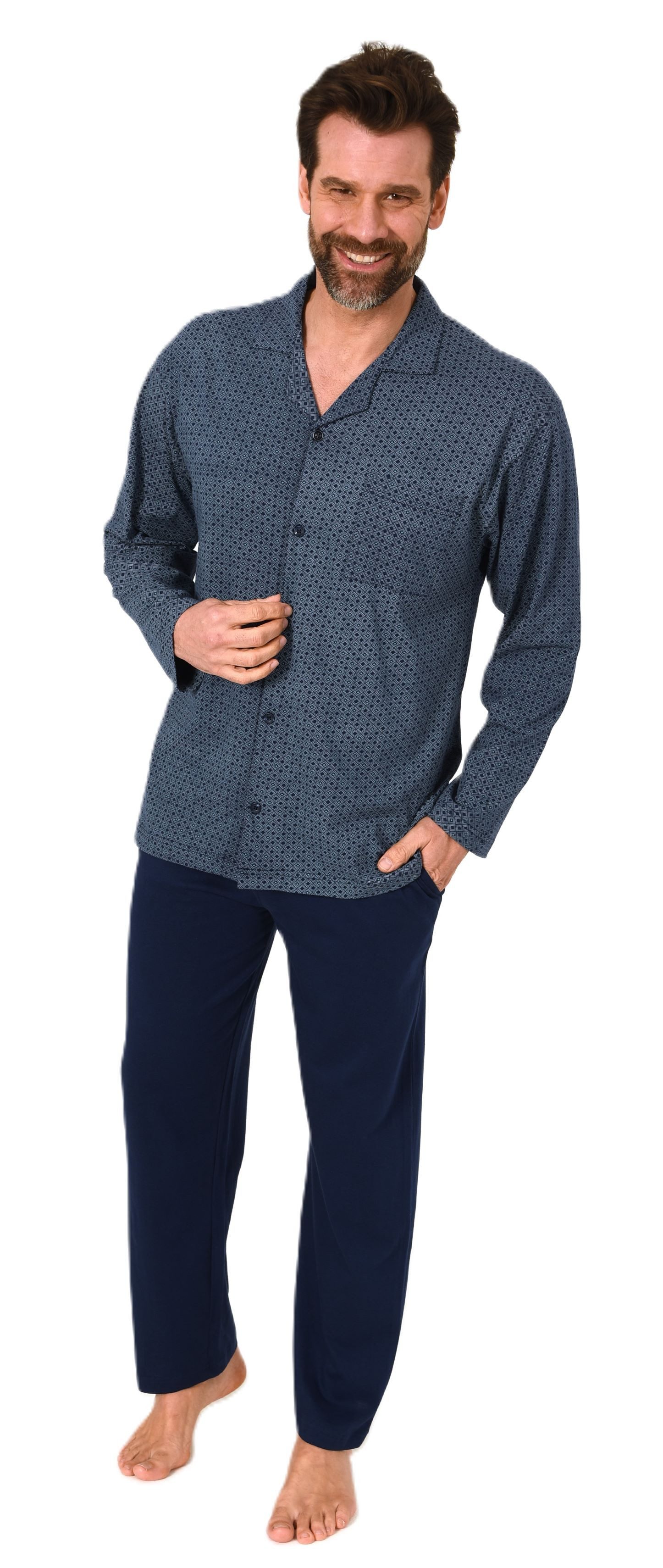 Normann Pyjama Herren Langarm Schlafanzug zum günstig online kaufen