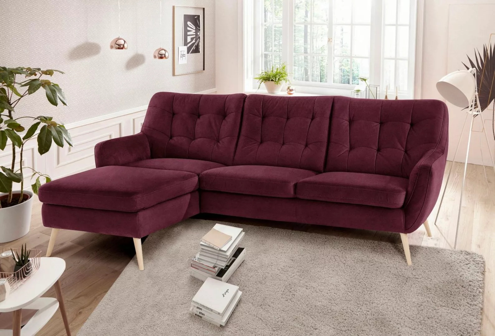 exxpo - sofa fashion Ecksofa Nappa, kompakt und komfortabel, bequem, zeitlo günstig online kaufen