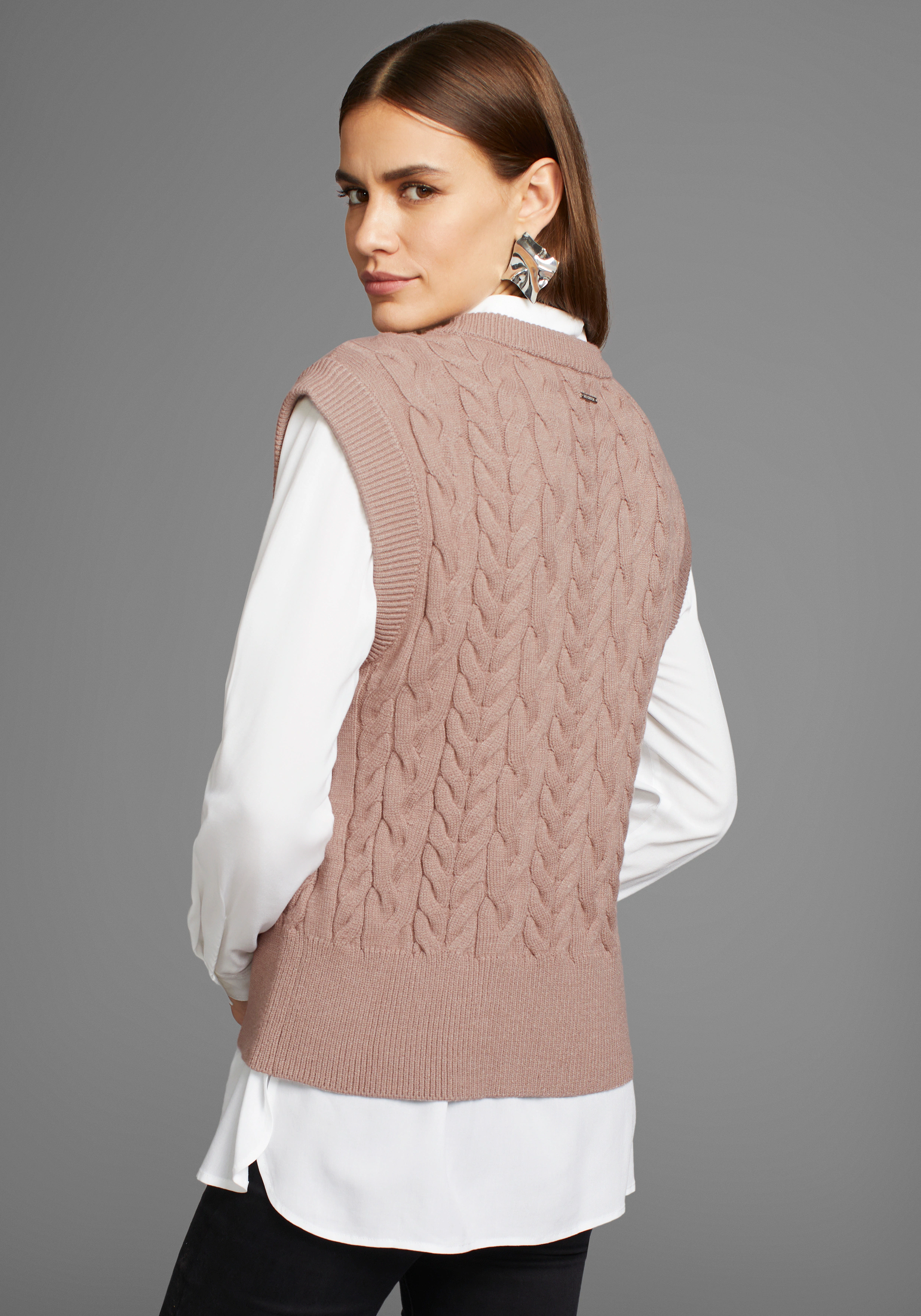 HECHTER PARIS Pullunder, mit Zopfstrickmuster günstig online kaufen