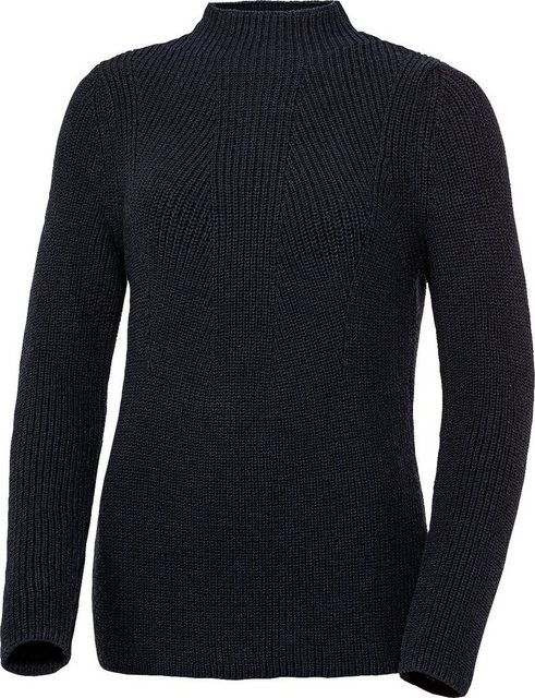 Emilia Parker Stehkragenpullover mit effektvollem Patentstrick günstig online kaufen