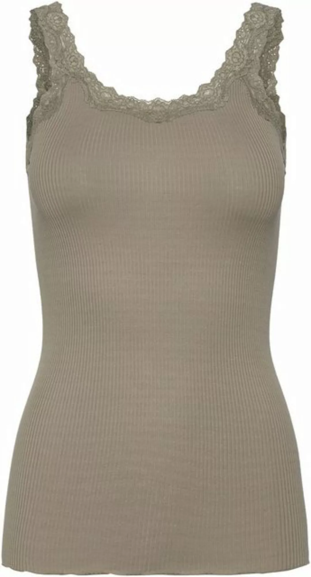 rosemunde Tanktop Babette Silk Top wunderschöner, umgedrehter Vintage-Spitz günstig online kaufen