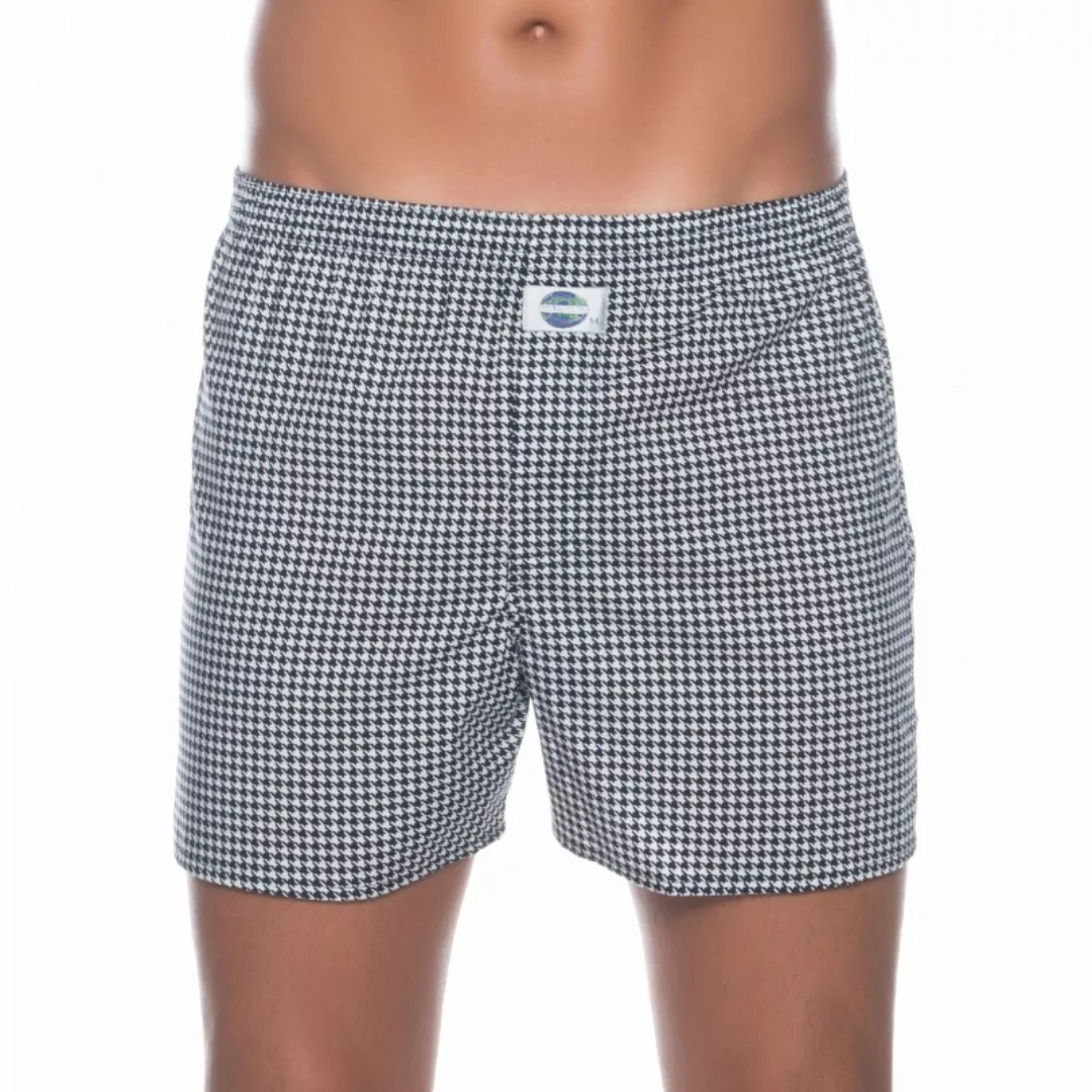 D.E.A.L International Boxershorts Schwarz & Weiß mit Hahnentritt-Muster günstig online kaufen