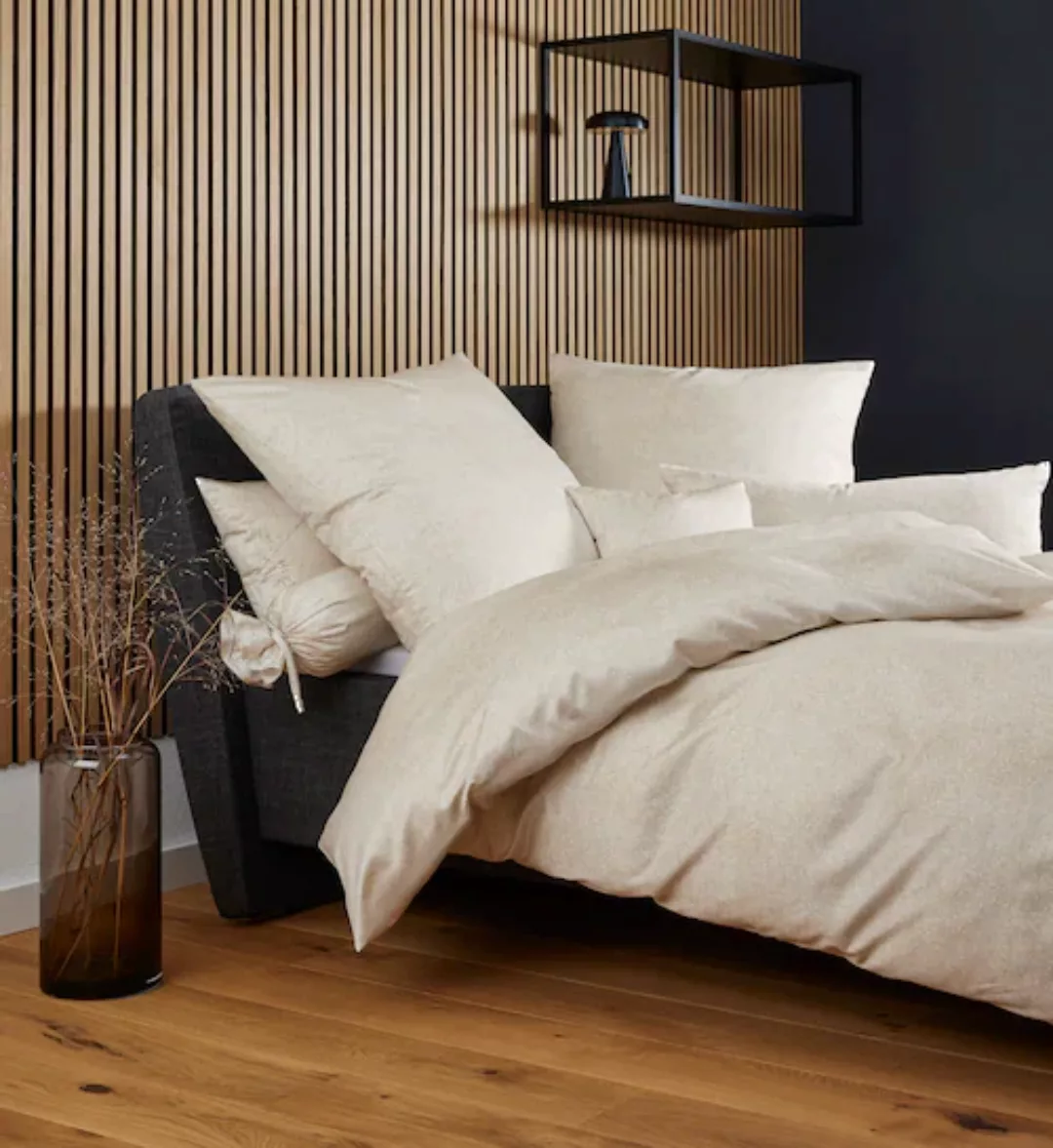 Janine Janine Mako-Satin Bettwäsche MILANO 45106 beige Größe:  155x220 cm + günstig online kaufen
