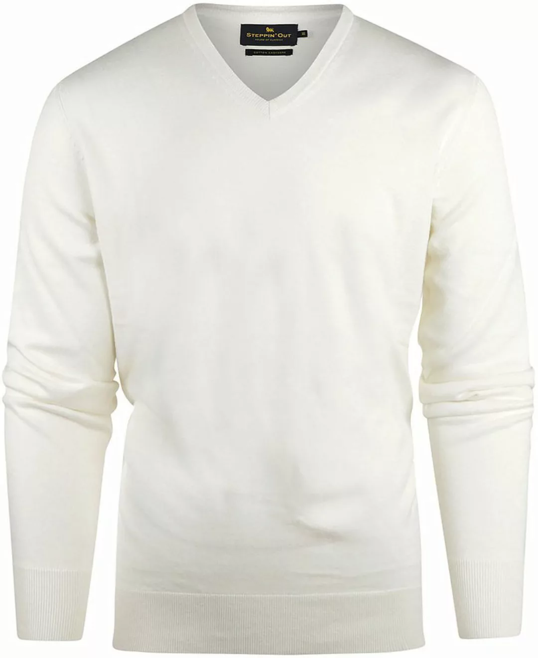 Steppin' Out Pullover Cashmere V-Ausschnitt Off White - Größe 3XL günstig online kaufen