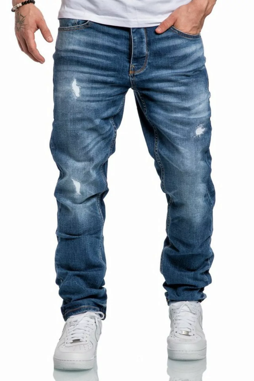 Amaci&Sons Straight-Jeans MEDFORD Destroyed Jeans Herren Regular Fit Destro günstig online kaufen