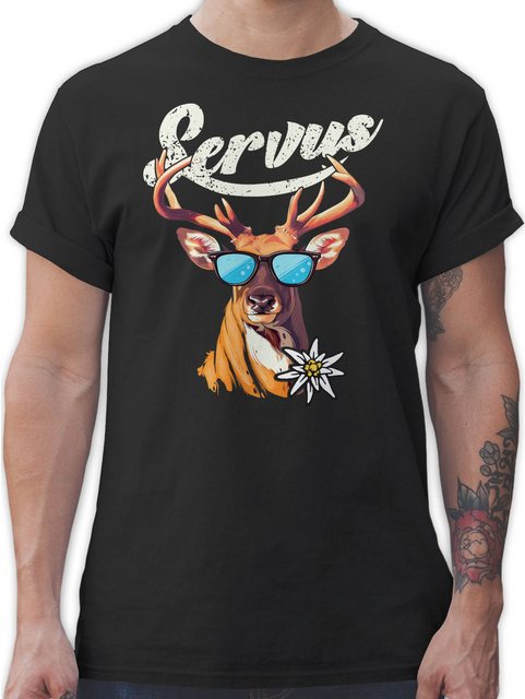 Shirtracer T-Shirt Servus Hirsch Mode für Oktoberfest Herren günstig online kaufen