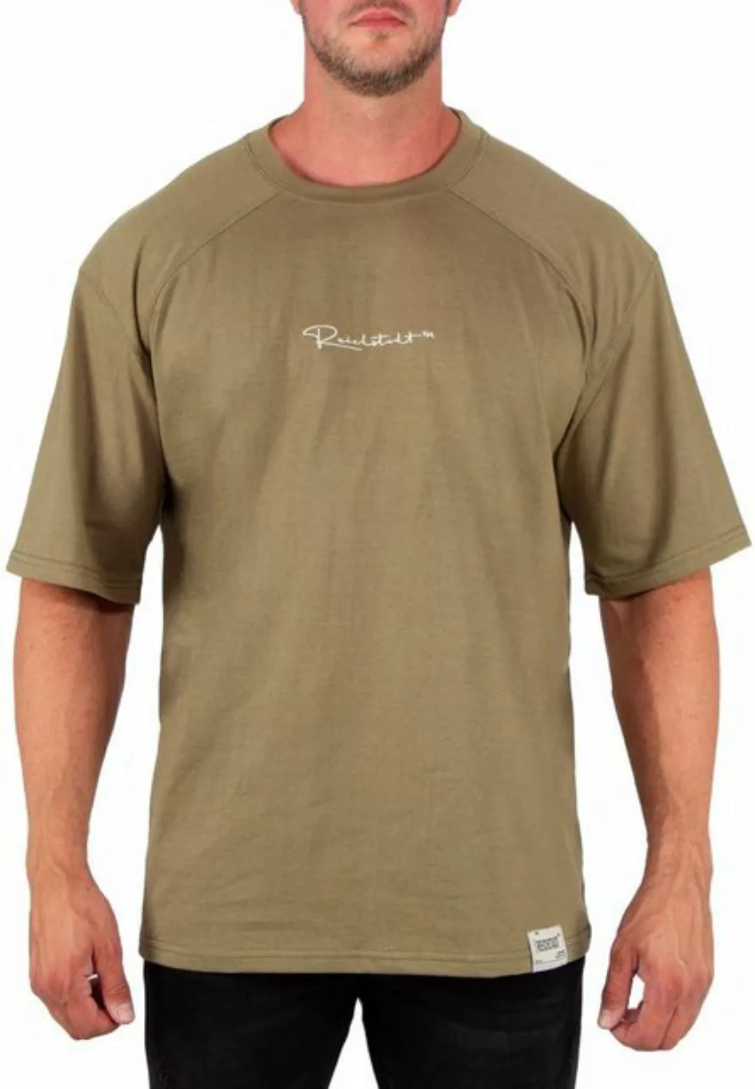 Reichstadt Oversize-Shirt Reichstadt Herren T-Shirt 22RS033A (1-tlg) mit St günstig online kaufen