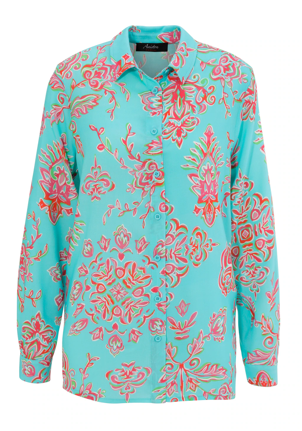 Aniston CASUAL Hemdbluse, mit fantasievollem Blumendruck- jedes Teil ein Un günstig online kaufen