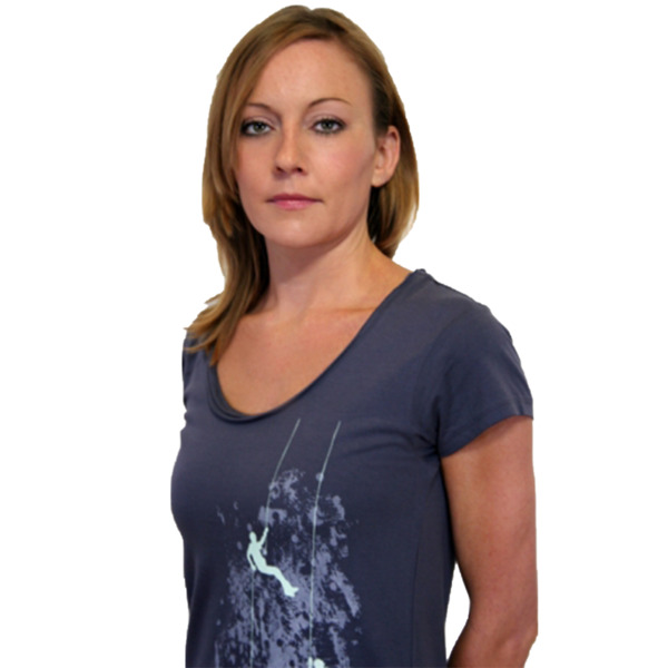 Damenshirt, “Kletterer“, T-shirt, Sportlich, Bedruckt, Siebdruck, Bio-baumw günstig online kaufen