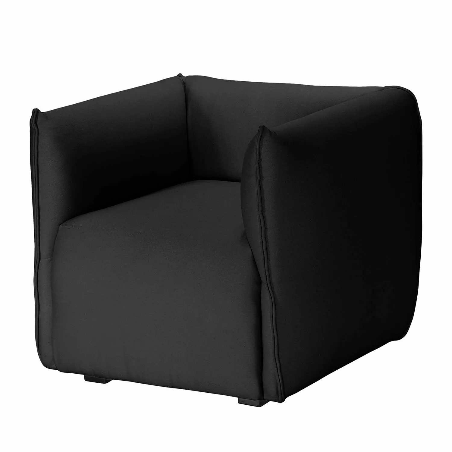 home24 Fredriks Sessel Grady I Anthrazit Webstoff mit Hocker 84x70x78 cm (B günstig online kaufen