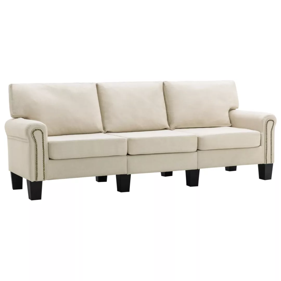 3-sitzer-sofa Creme Stoff günstig online kaufen