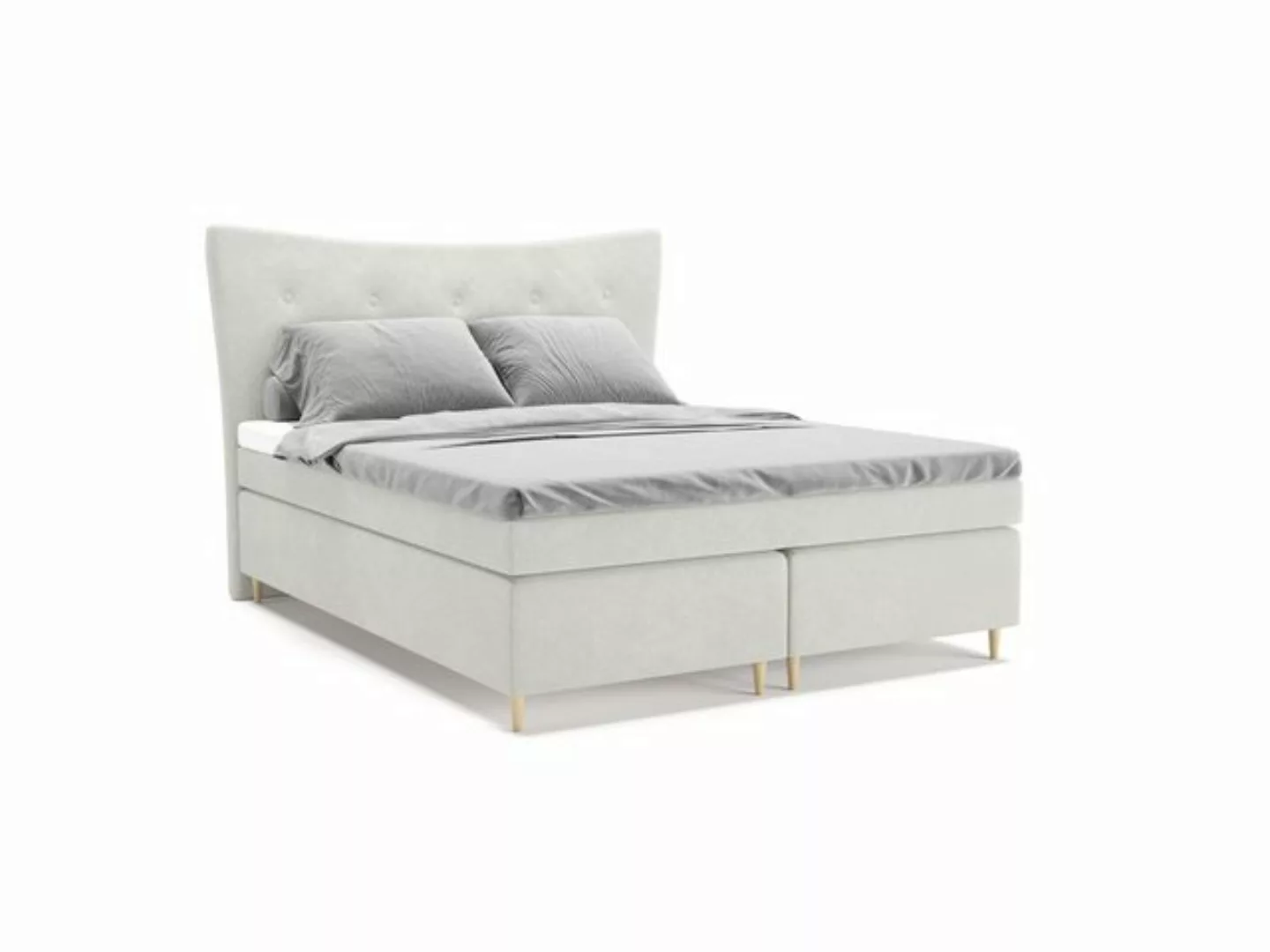 PANDA MÖBEL GmbH Boxspringbett Komfortables Boxspringbett COLORADO 180cm 16 günstig online kaufen