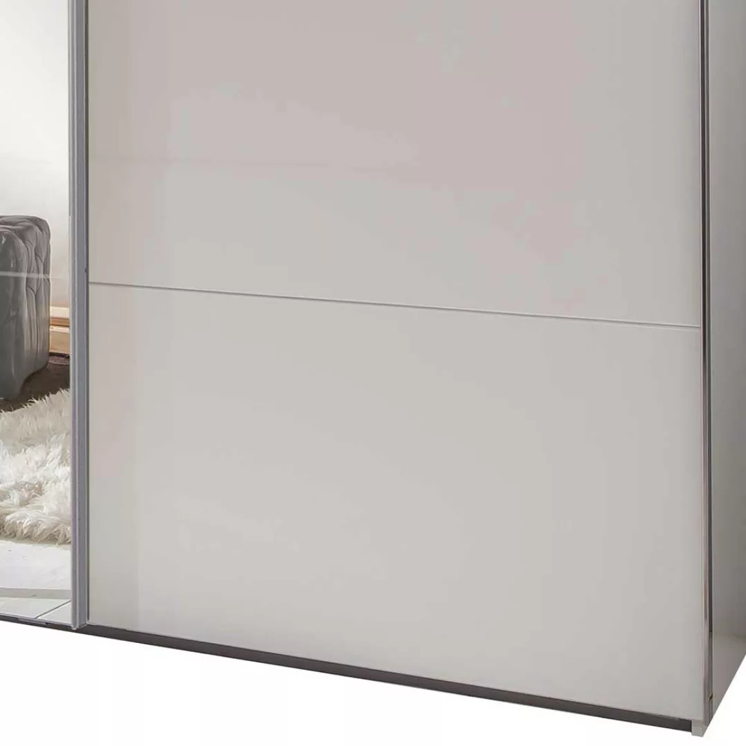 Kleiderschrank Schiebetüren Weiß mit Spiegeltüren 65 cm tief günstig online kaufen