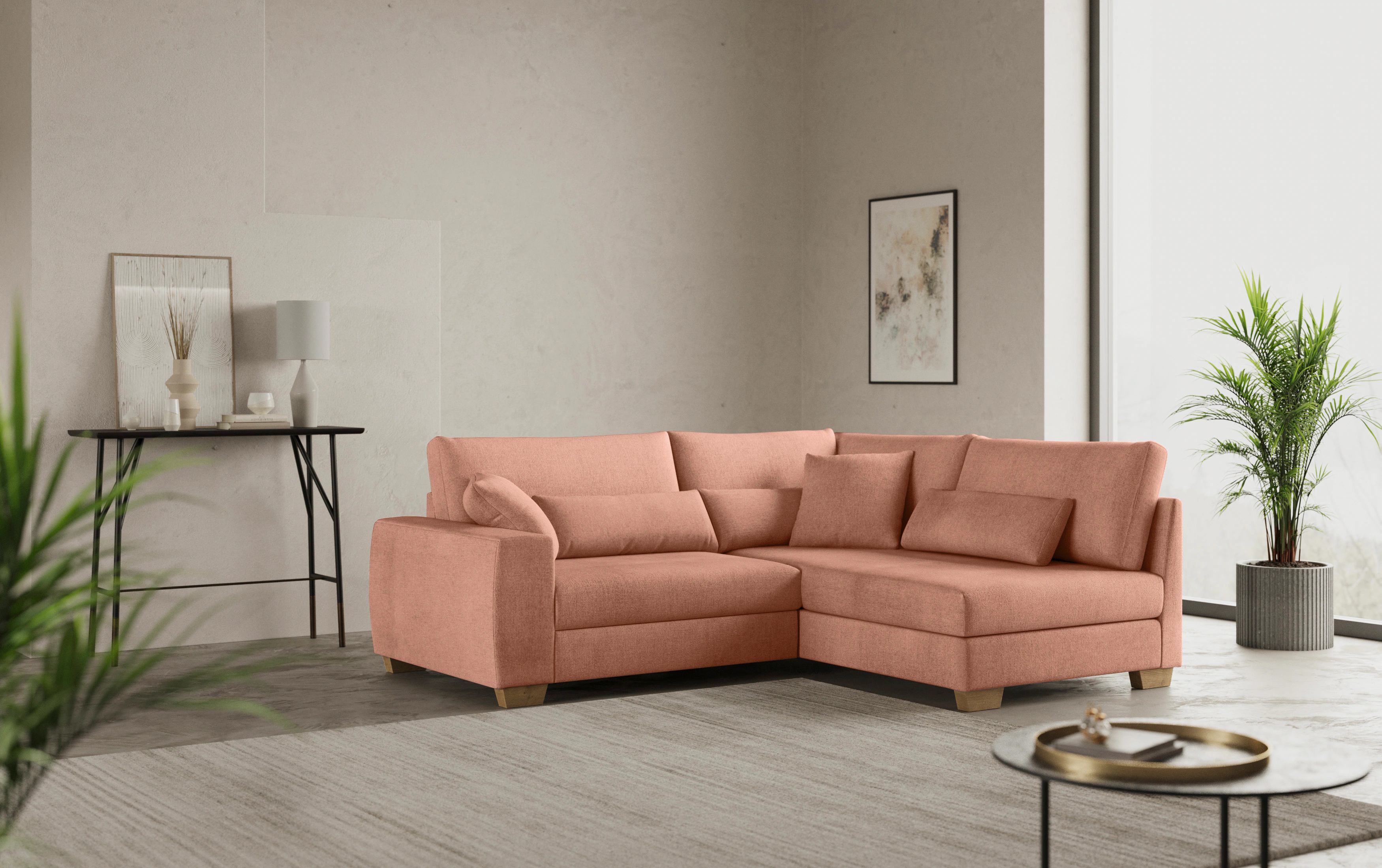 Mr. Couch Ecksofa "DuraSpring", mit Taschenfederkern, bis 140 kg belastbar, günstig online kaufen