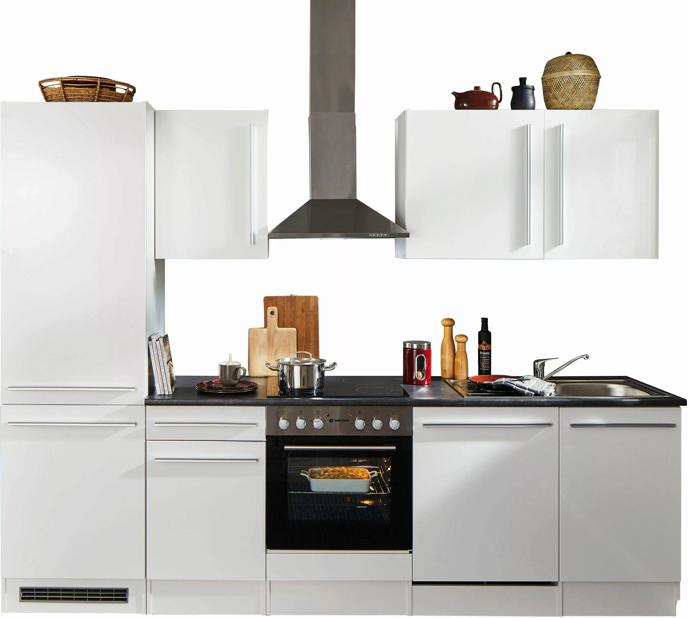 BASIC by Balculina Küchenzeile "Jazz", Breite 280 cm, wahlweise mit E-Gerät günstig online kaufen