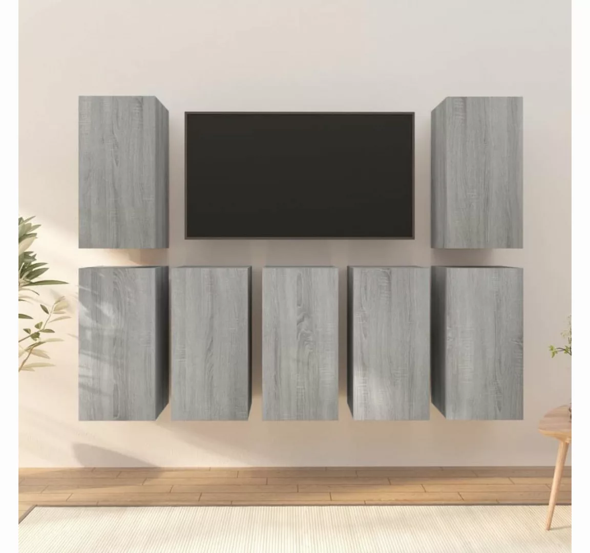 furnicato TV-Schrank TV-Schränke 7 Stk. Grau Sonoma 30,5x30x60 cm Holzwerks günstig online kaufen