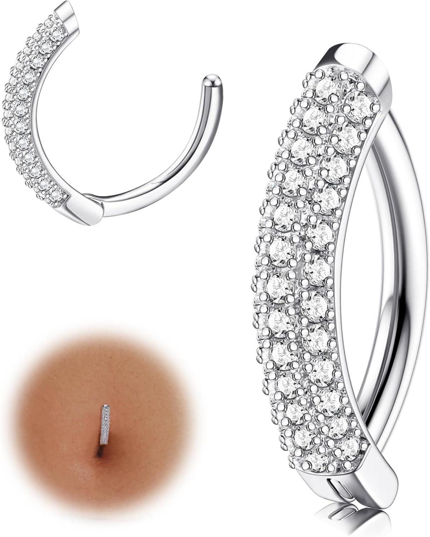 LuxusKollektion Bauchnabelpiercing Bauchnabelpiercing Clicker Ringe 14G günstig online kaufen