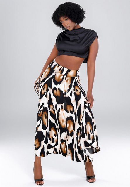 YC Fashion & Style Midirock High-Waist mit Animal-Print – Fließend, elegant günstig online kaufen