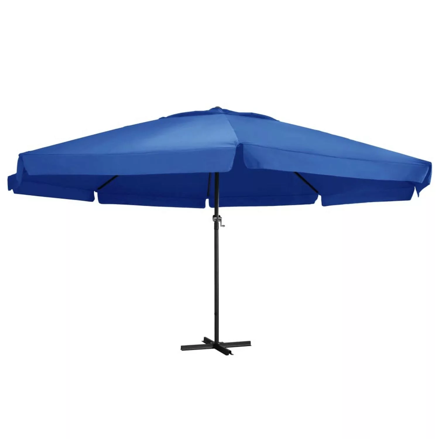 furnicato Sonnenschirm mit Aluminium-Mast 600 cm Azurblau günstig online kaufen