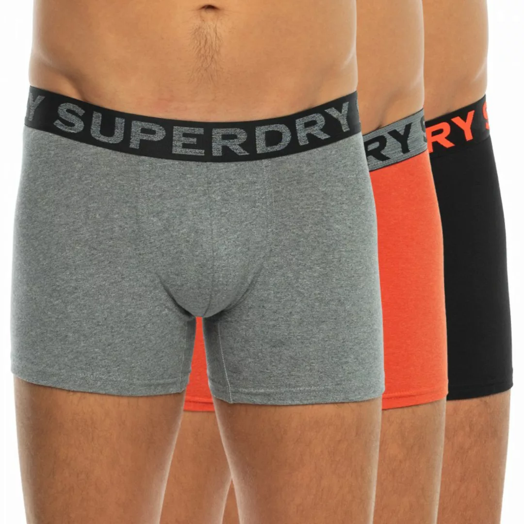 Superdry 3-er Set Boxer Briefs Schwarz, Orange & Grau günstig online kaufen