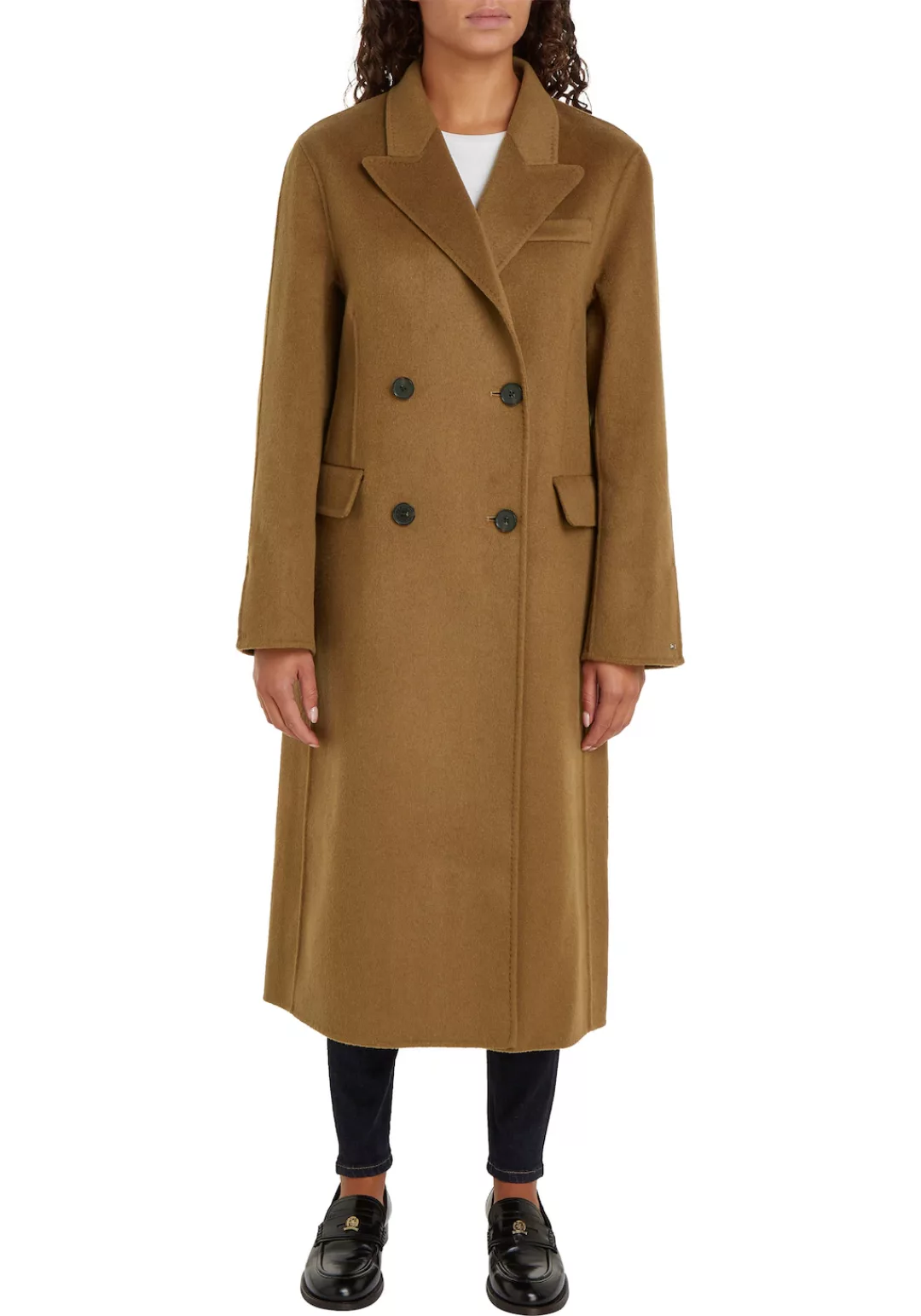 Tommy Hilfiger Wintermantel MD DF WOOL BLEND DB COAT mit Tommy Hilfiger Log günstig online kaufen