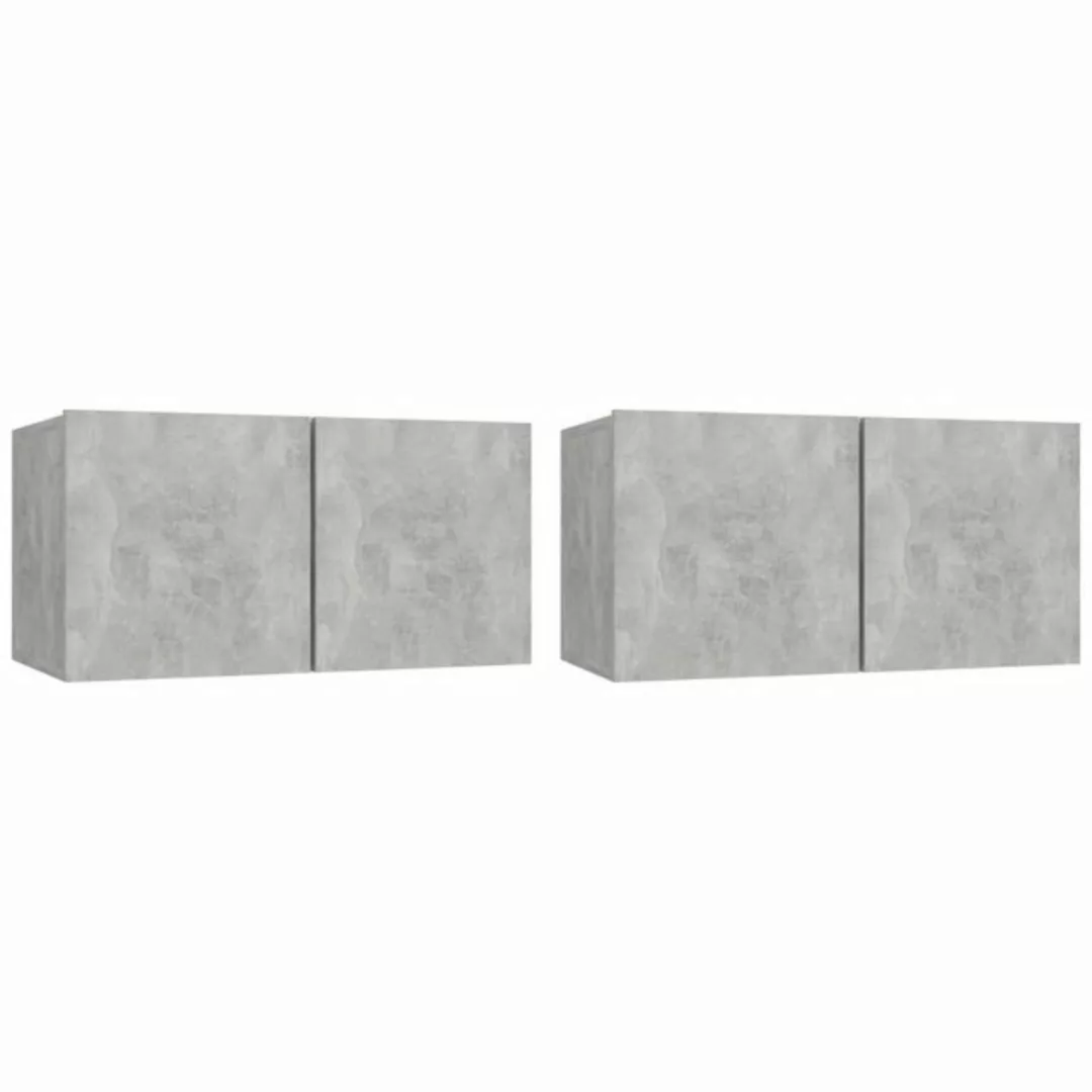 furnicato TV-Schrank TV-Hängeschränke 2 Stk. Betongrau 60x30x30 cm (2-St) günstig online kaufen