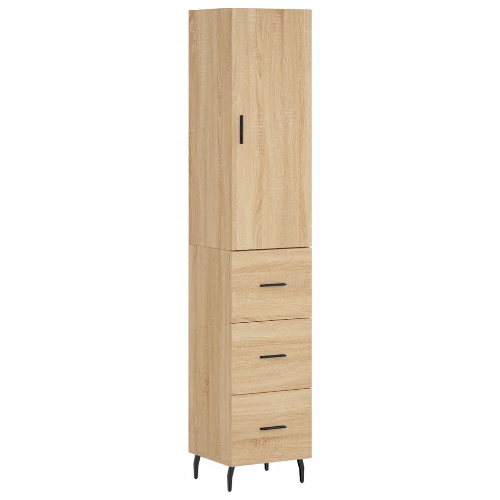 vidaXL Highboard Highboard Sonoma-Eiche 34,5x34x180 cm günstig online kaufen
