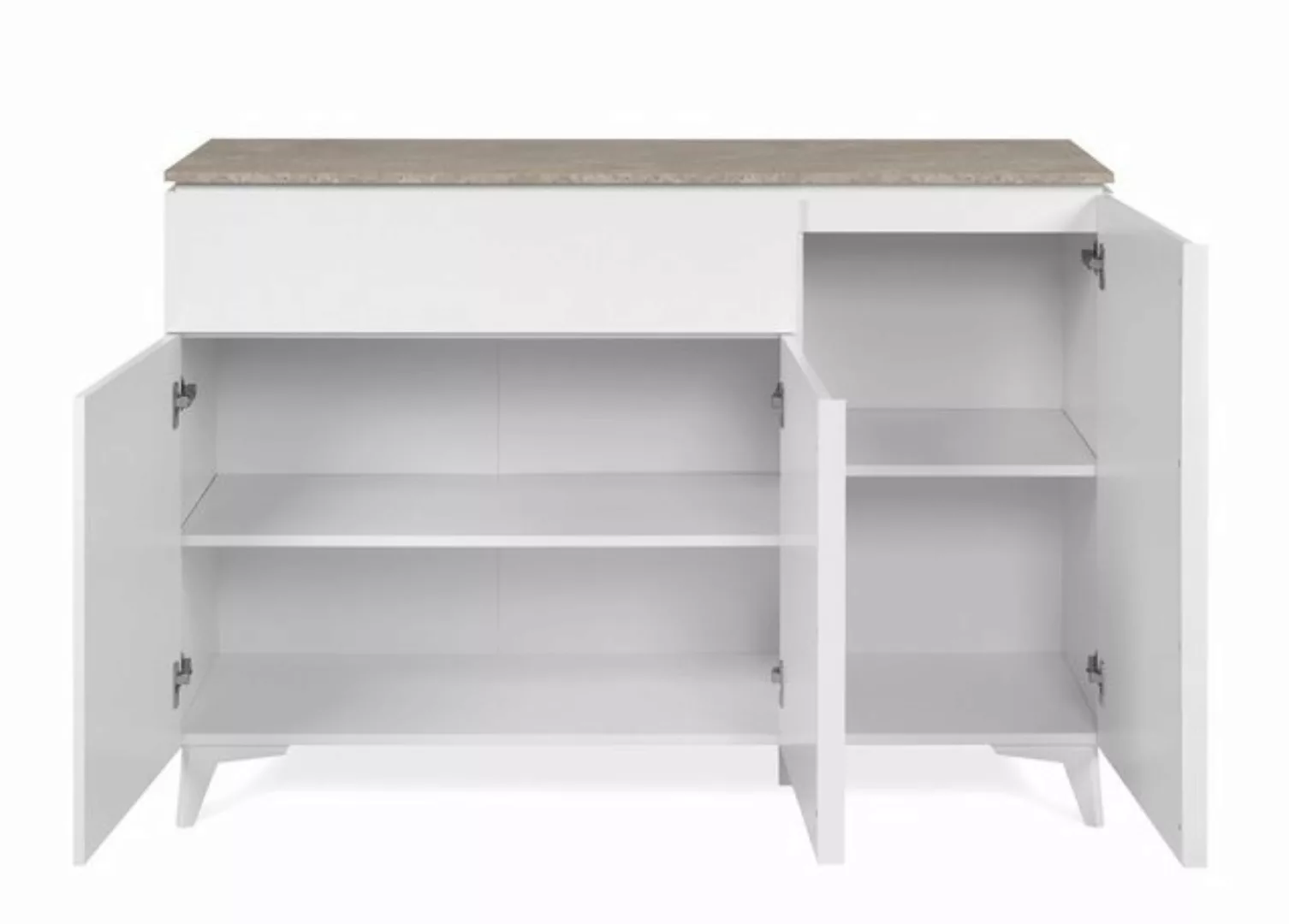 Finori Schuhschrank Kommode Sideboard Bertrix, Sandstein / Weiß, verschiede günstig online kaufen