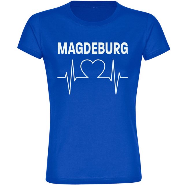 multifanshop T-Shirt Damen Magdeburg - Herzschlag - Frauen günstig online kaufen