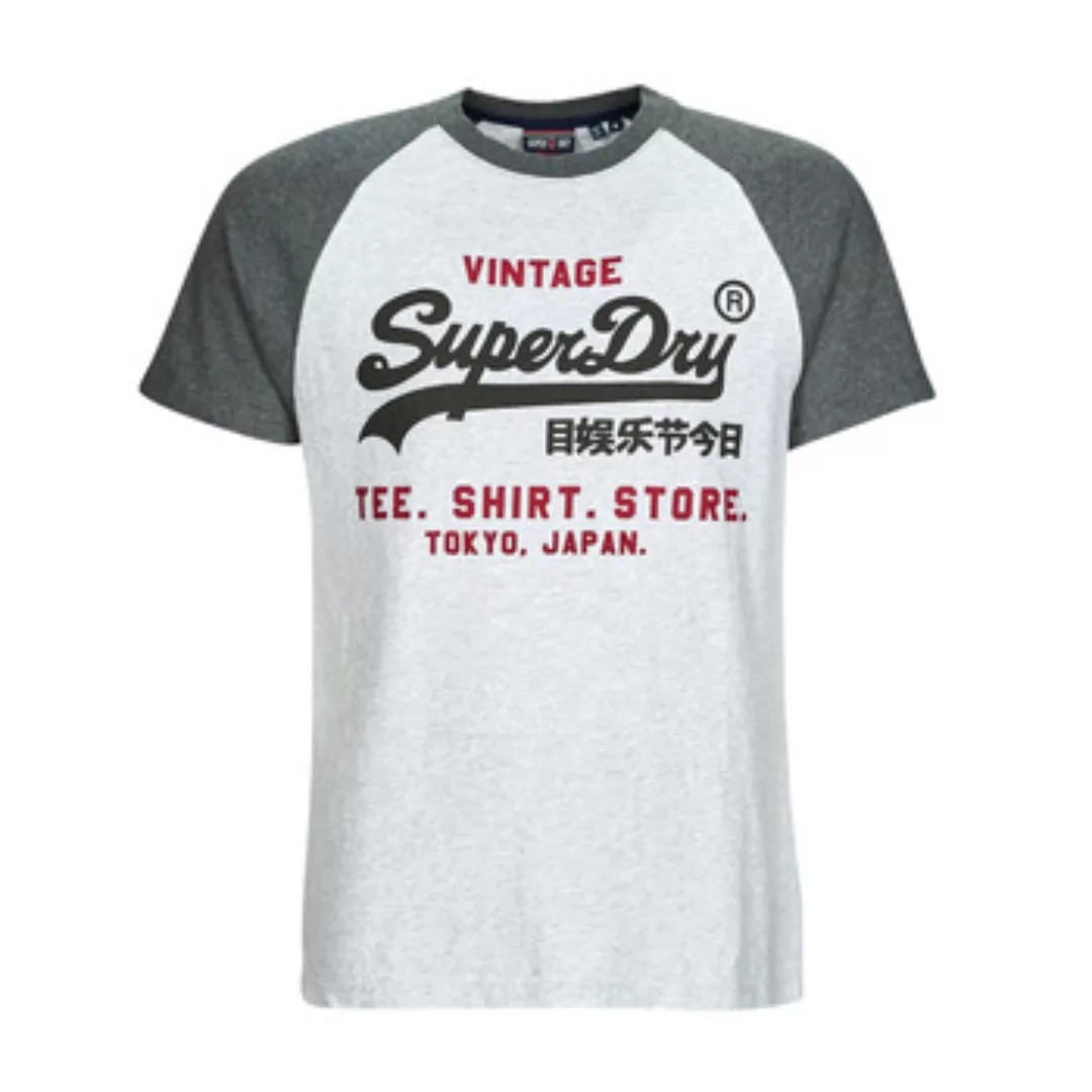 Superdry T-Shirt Superdry T-Shirt VINTAGE VL HERITAGE RGLN TEE Glacier Grey günstig online kaufen