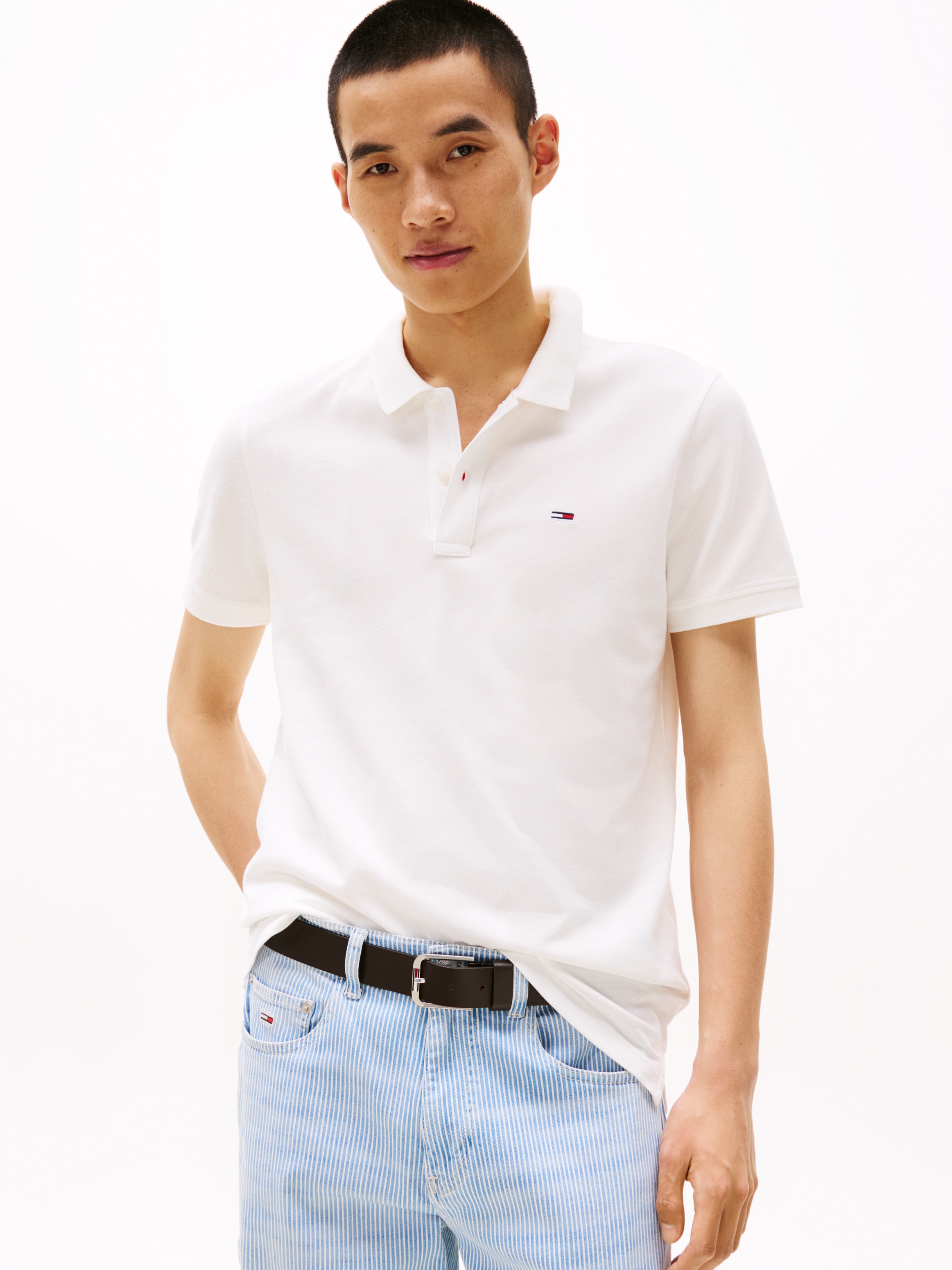 Tommy Jeans Poloshirt "TJM SLIM PLACKET POLO EXT" günstig online kaufen