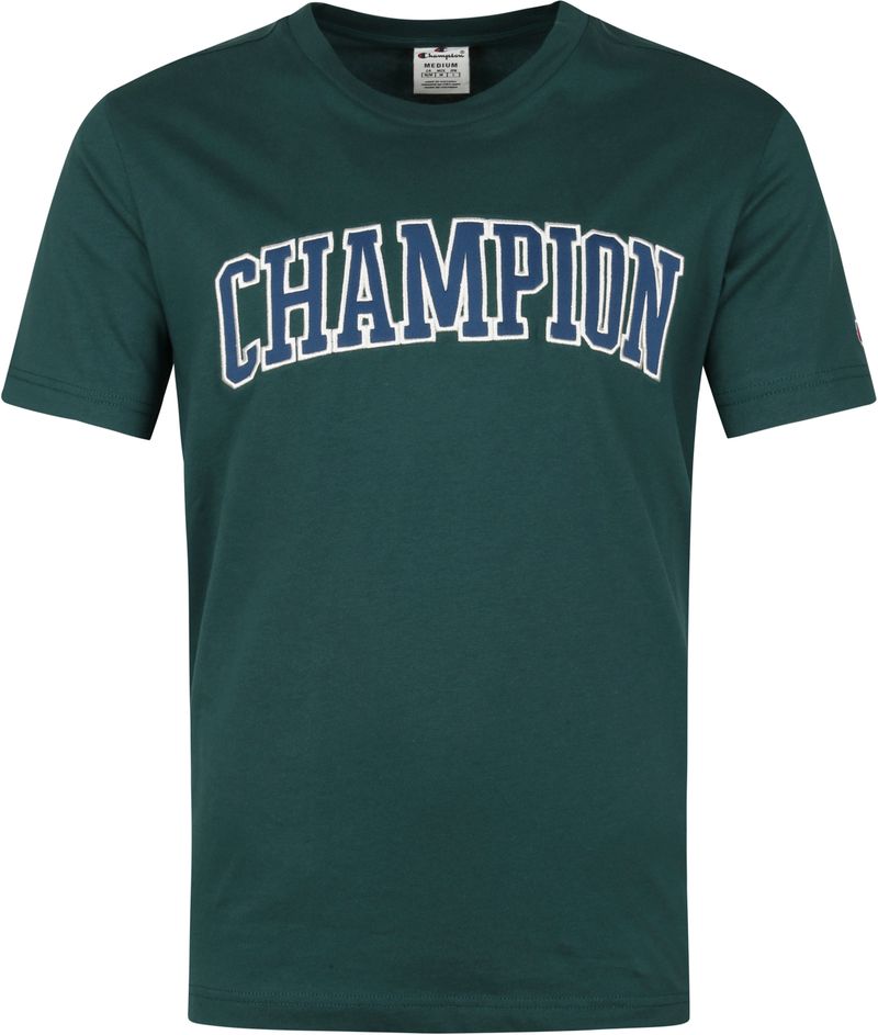 Champion T-Shirt Logo Dunkelgrün - Größe M günstig online kaufen