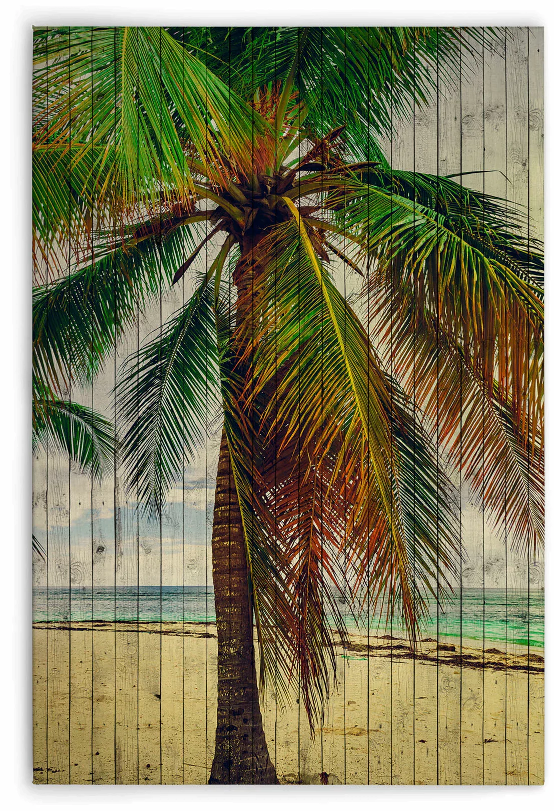 A.S. Création Leinwandbild "tahiti 3", (1 St.), Keilrahmen Bild Strand Palm günstig online kaufen