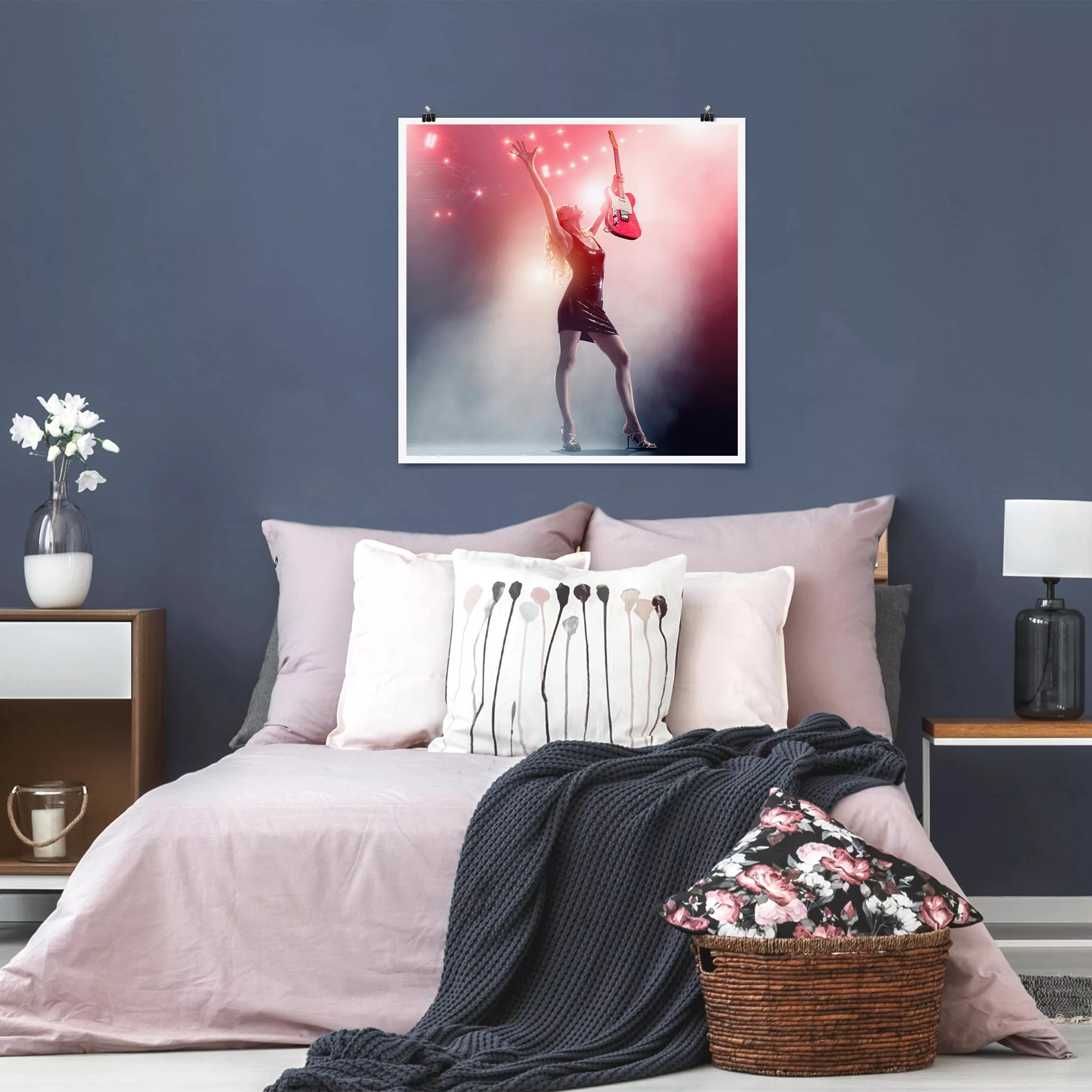 Poster Portrait - Quadrat Rock Babe günstig online kaufen